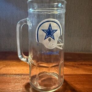 Vintage 70s and Dallas Cowboys Mug logoFisher Nuts Promo Glass Collectible